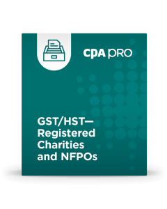 GST/HST - Registered Charities and NFPOs