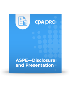 ASPE - Disclosure and Presentation
