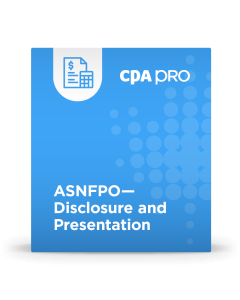 ASNFPO - Disclosure and Presentation