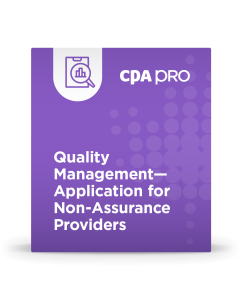 Quality Management - Application for Non-Assurance Providers