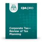 Corporate Tax - Review of Tax Planning