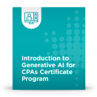 Introduction to Generative AI for CPAs Certificate Program